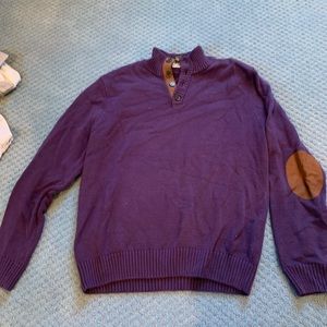 Joseph A. Bank Purple High Collared Sweater Medium